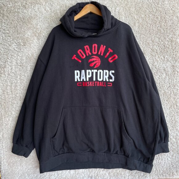Fanatics Toronto Raptors Hoodie Mens 5XL Black Pullover Fleece Lined Sweatshirt - Picture 1 of 8